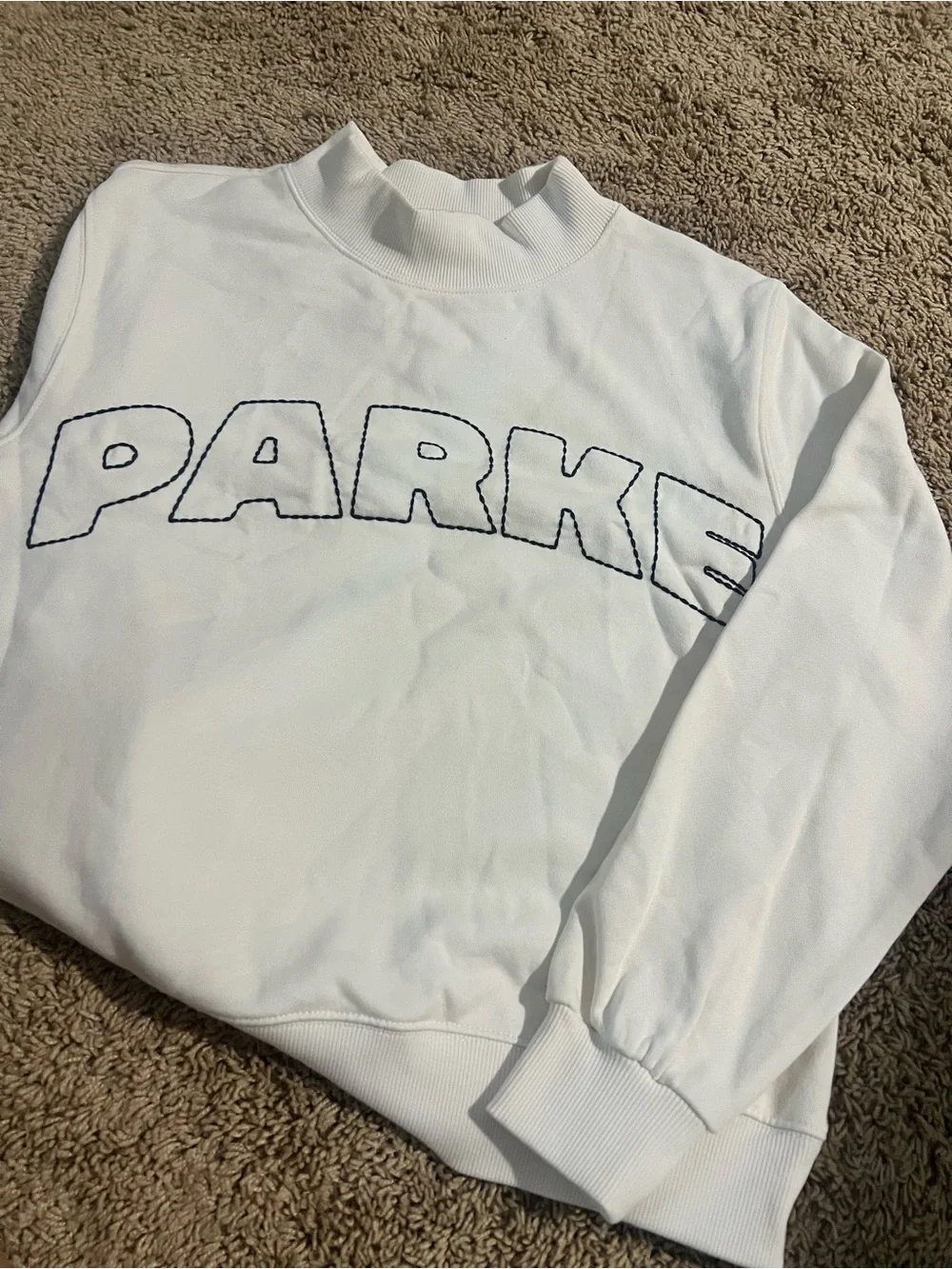 White Parker Crewneck Sweatshirt